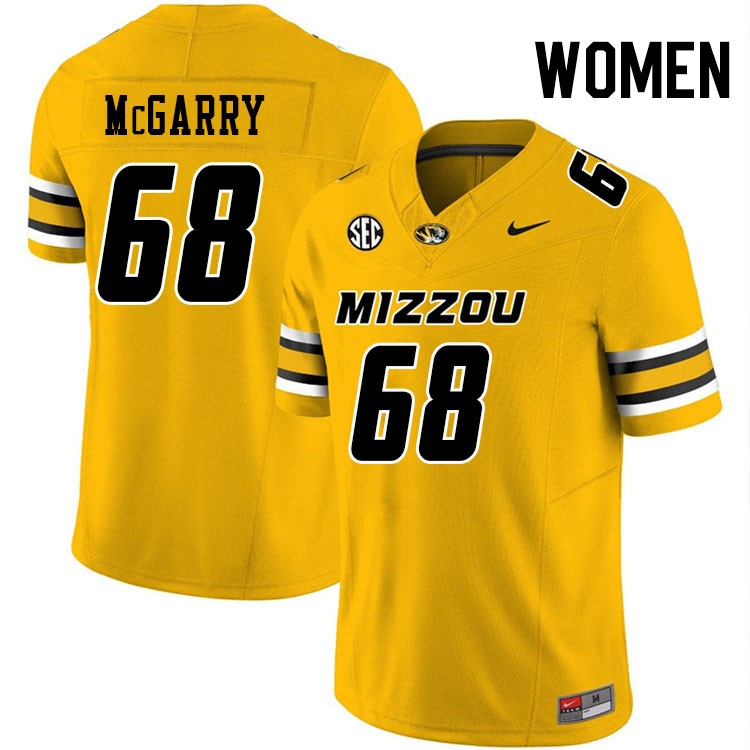 Women #68 Jack McGarry Missouri Tigers College Football Jerseys Stitched-Gold